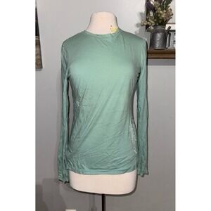 Ralph Lauren green shirt large cream  embroidered crest on side hip medium